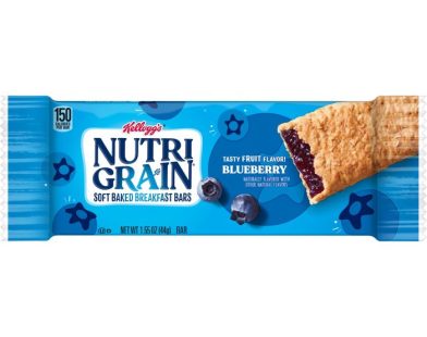 Nutrigrain bar nutrition facts blueberry