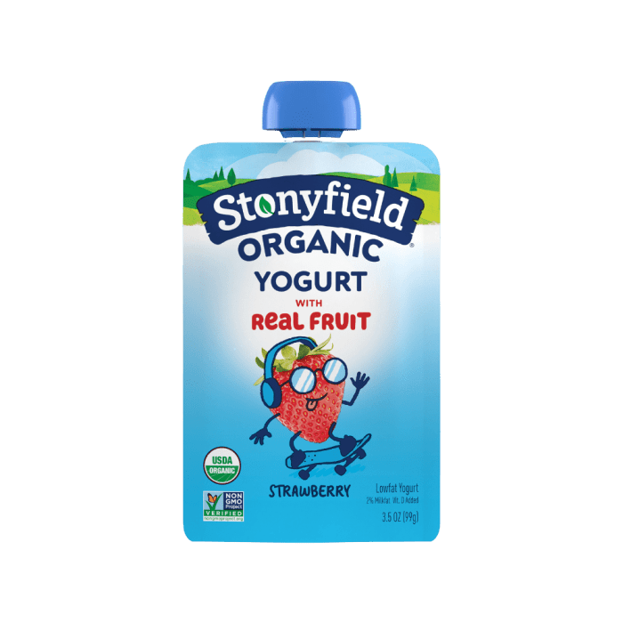 Stonyfield strawberry yogurt nutrition facts