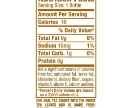 Peach snapple nutrition facts