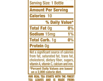 Peach snapple nutrition facts