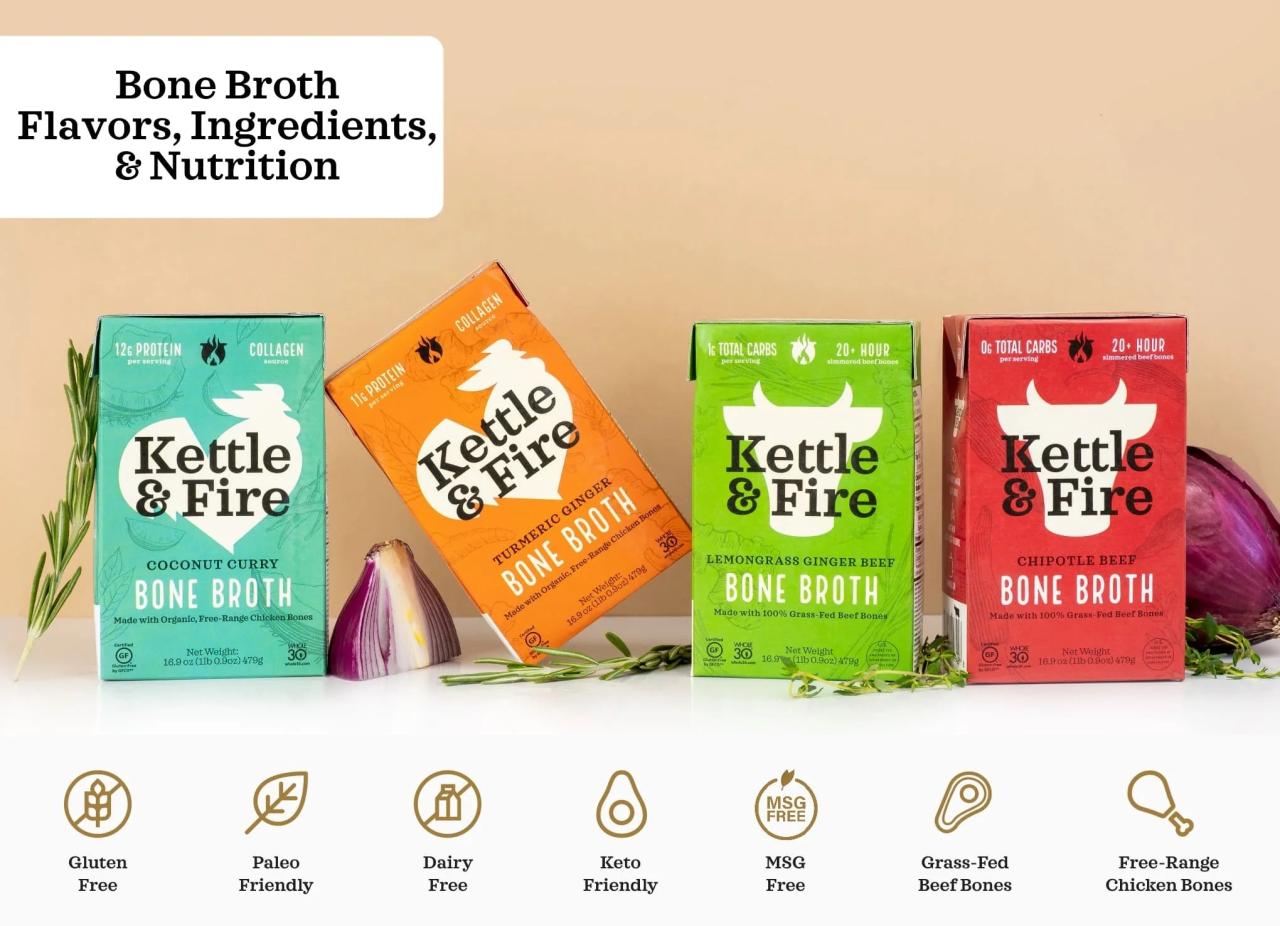 Kettle fire bone broth nutrition facts