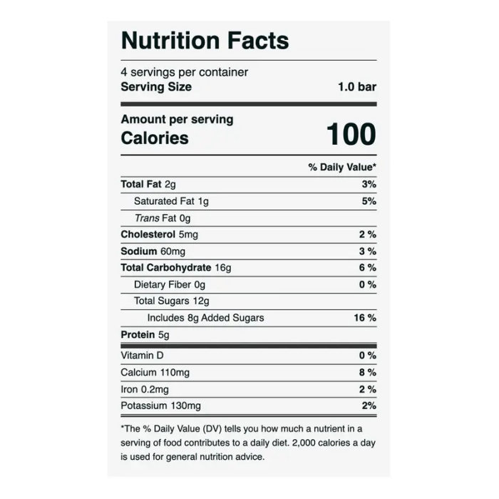 Yasso fudge brownie nutrition facts