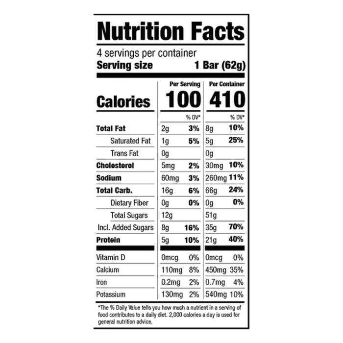 Yasso fudge brownie nutrition facts